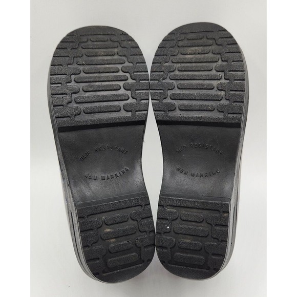 Easy Works By Easy Street Leeza Clogs Gray Blue Purple Floral Women's Size 9 M - Picture 8 of 10